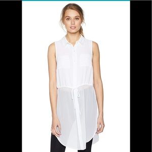 BCBGeneration: Drawstring Waist Button Down Tunic
